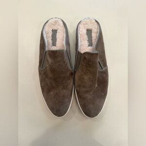 Vince Brown Suede Garvey Mules